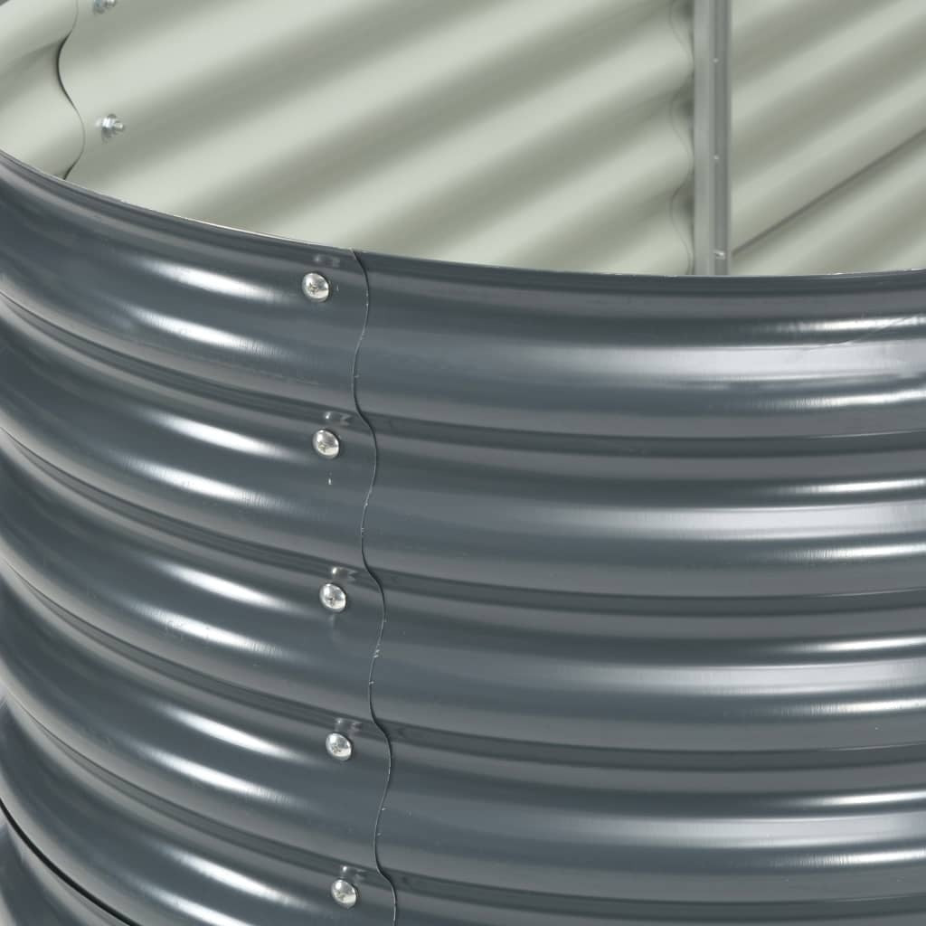 Garden Raised Bed 157.5"x31.5"x31.9" Galvanized Steel Gray W2B