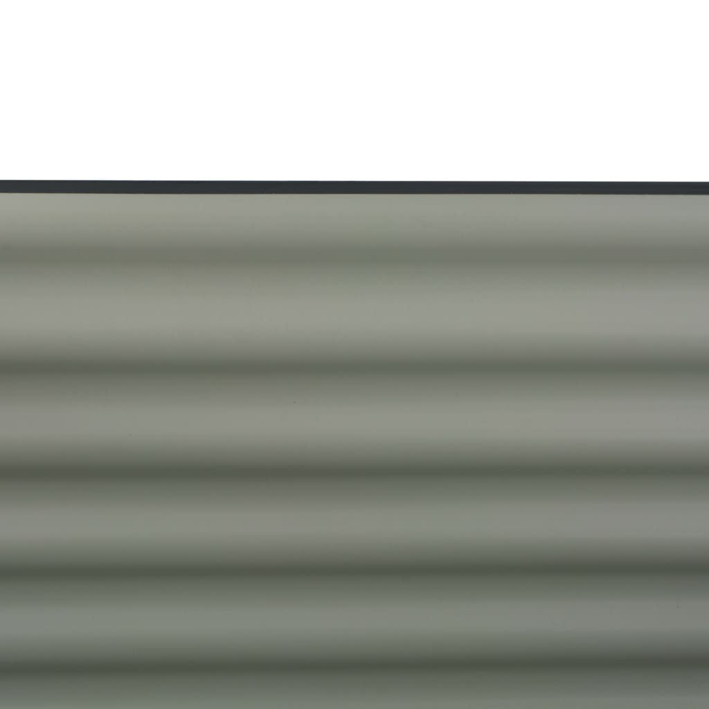 Garden Raised Bed 63"x31.5"x31.9" Galvanized Steel Gray W2B
