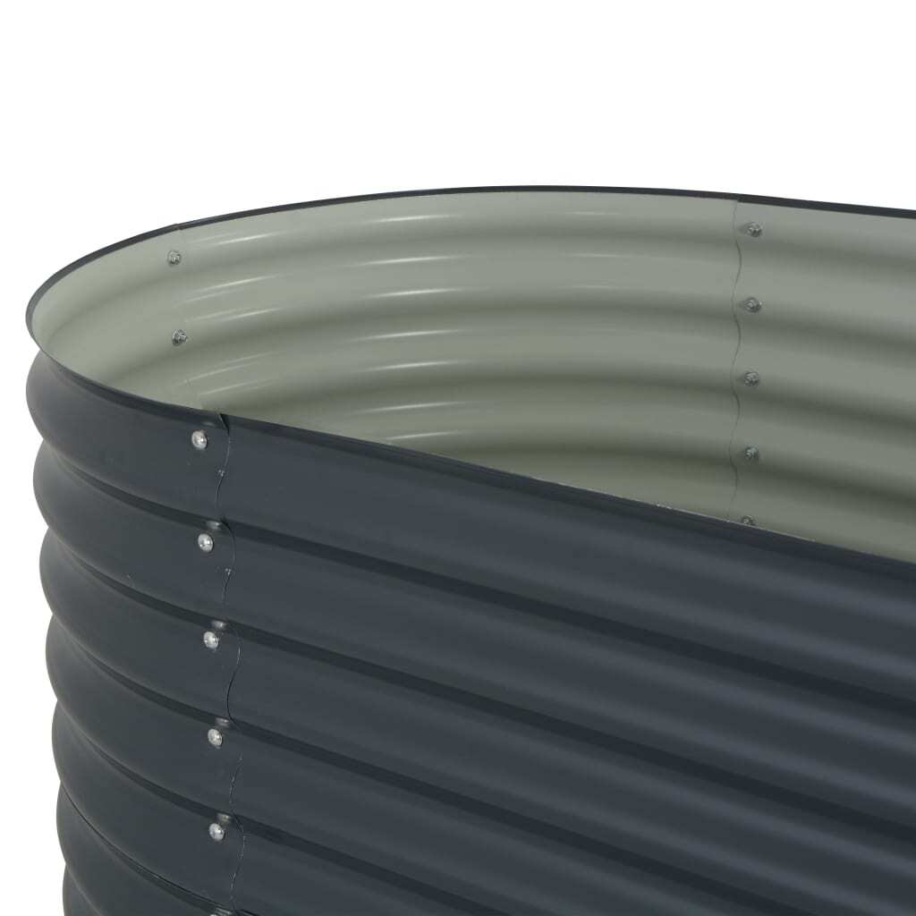 Garden Raised Bed 63"x31.5"x31.9" Galvanized Steel Gray W2B