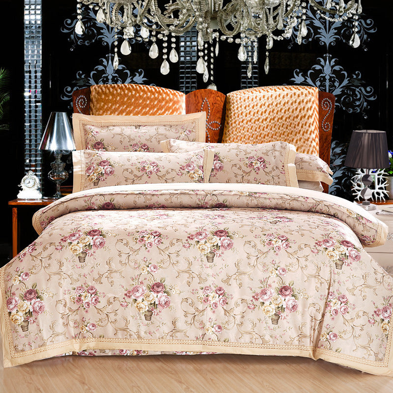 Pure cotton jacquard four-piece bedding