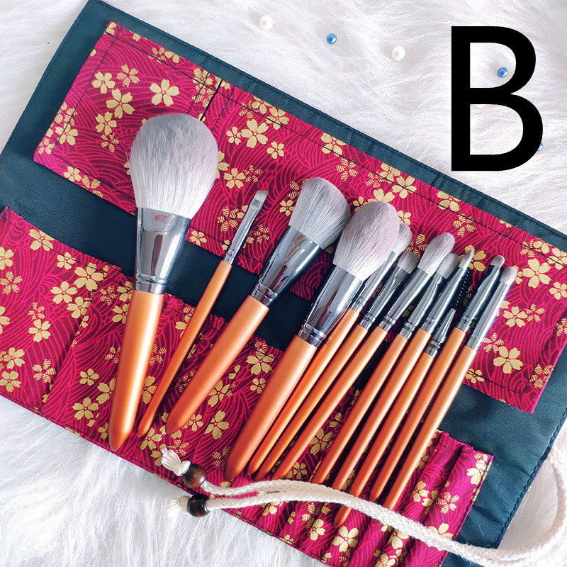 12 Makeup Brushes Loose Powder Eyeshadow Contouring Brush Set LadyShow.Store