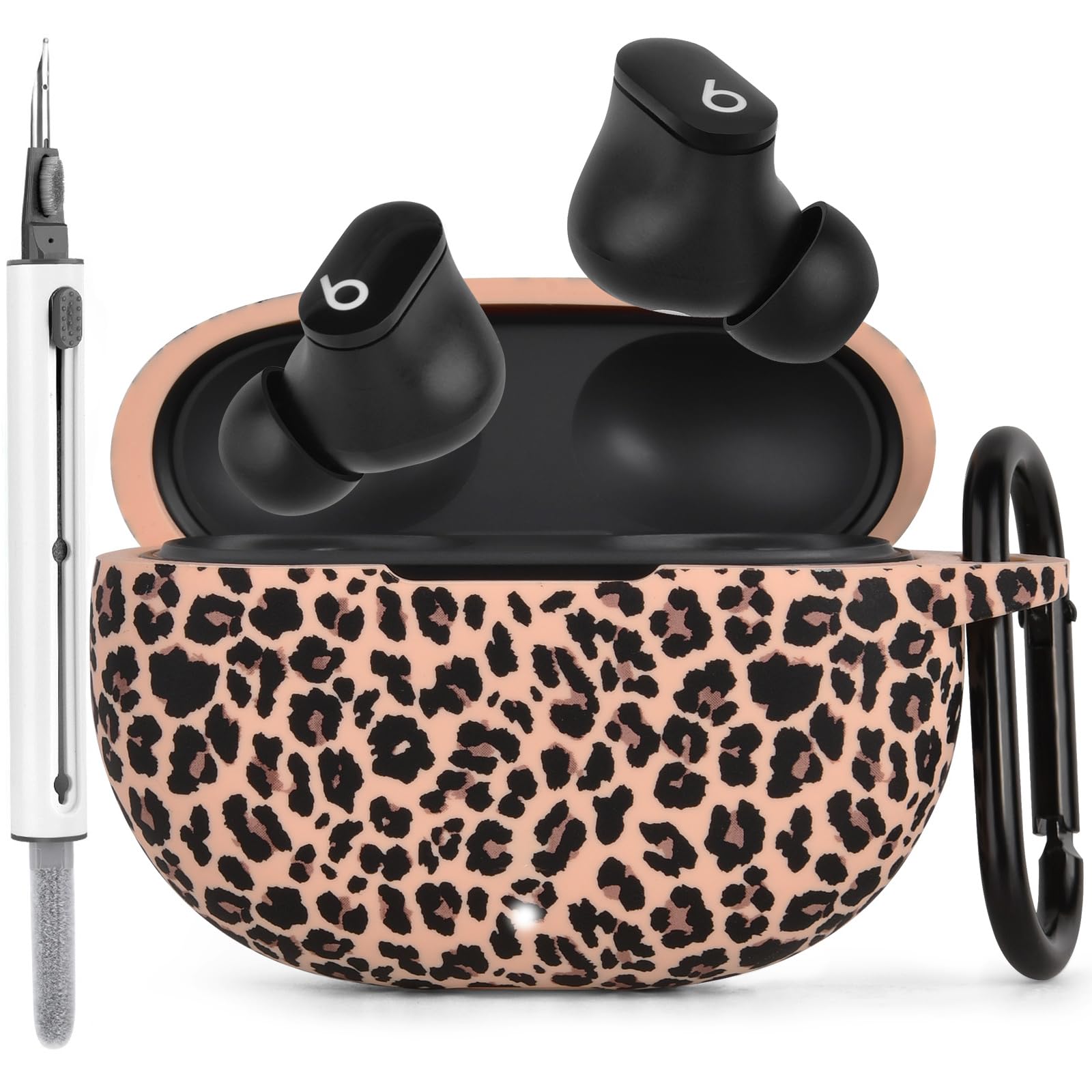 AIRSPO Silicone Case Compatible with Beats Studio Buds Case/Beats Studio Buds+ Case 2021/2023 with Cleaning Pen Soft Protective Cover for Beats Wireless Earbuds with Keychain LuxuryLifeWay Online Store
