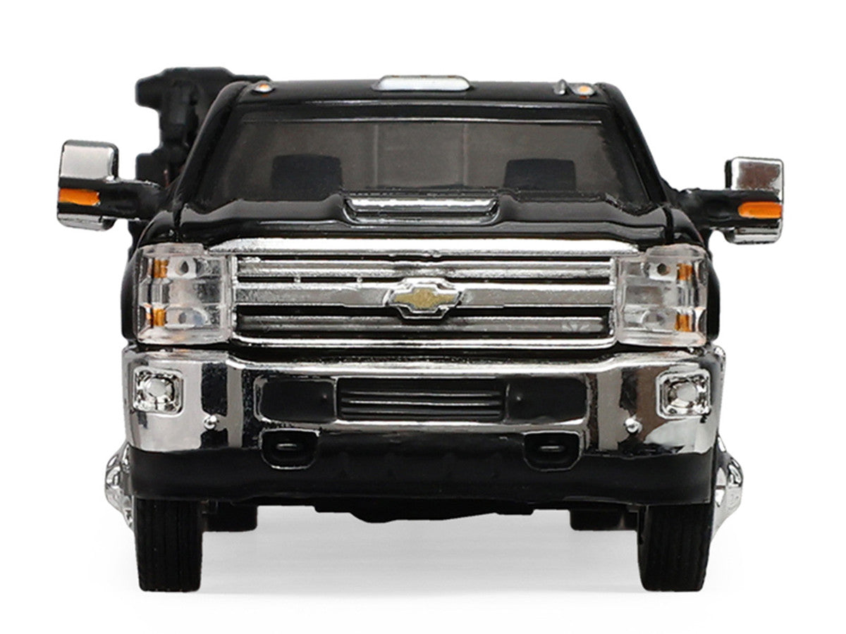 2016 Chevrolet Silverado 3500 Dually Crane Truck Black "Dually Drivers" Series 17 1/64 Diecast Model Car by Greenlight Greenlight
