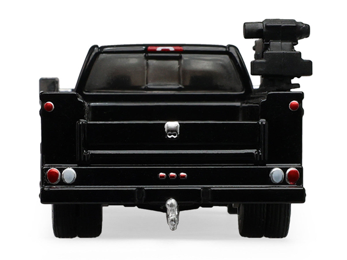2016 Chevrolet Silverado 3500 Dually Crane Truck Black "Dually Drivers" Series 17 1/64 Diecast Model Car by Greenlight Greenlight