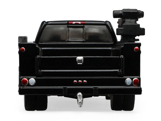 2016 Chevrolet Silverado 3500 Dually Crane Truck Black "Dually Drivers" Series 17 1/64 Diecast Model Car by Greenlight Greenlight