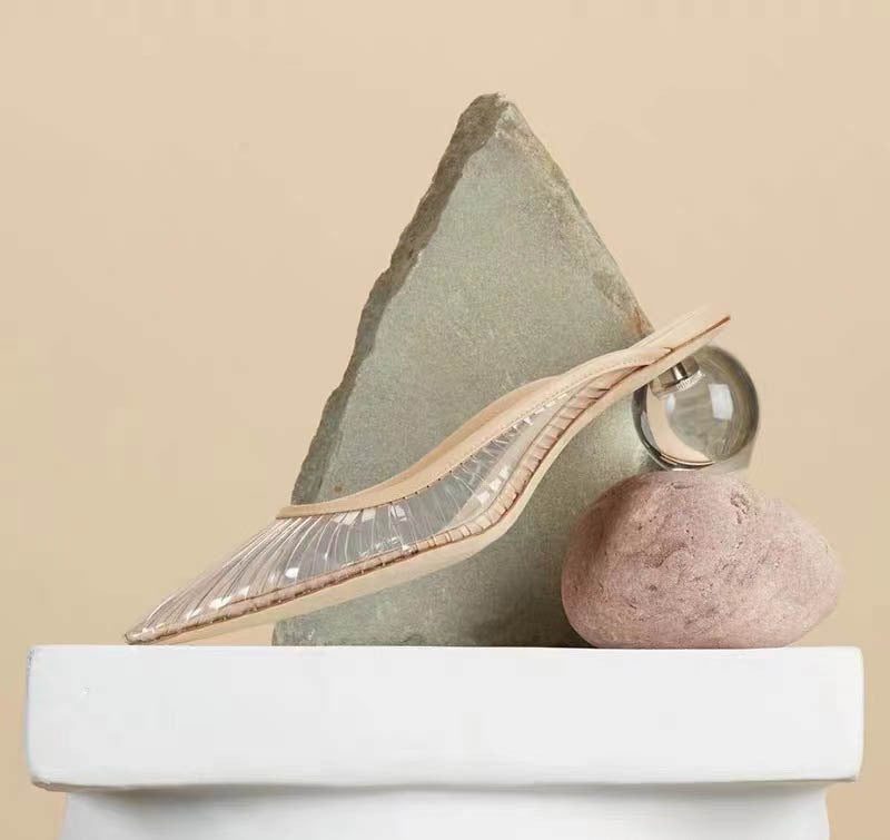 Summer Pointed High Heels Sandals with Thick Heels Best YouTube Store