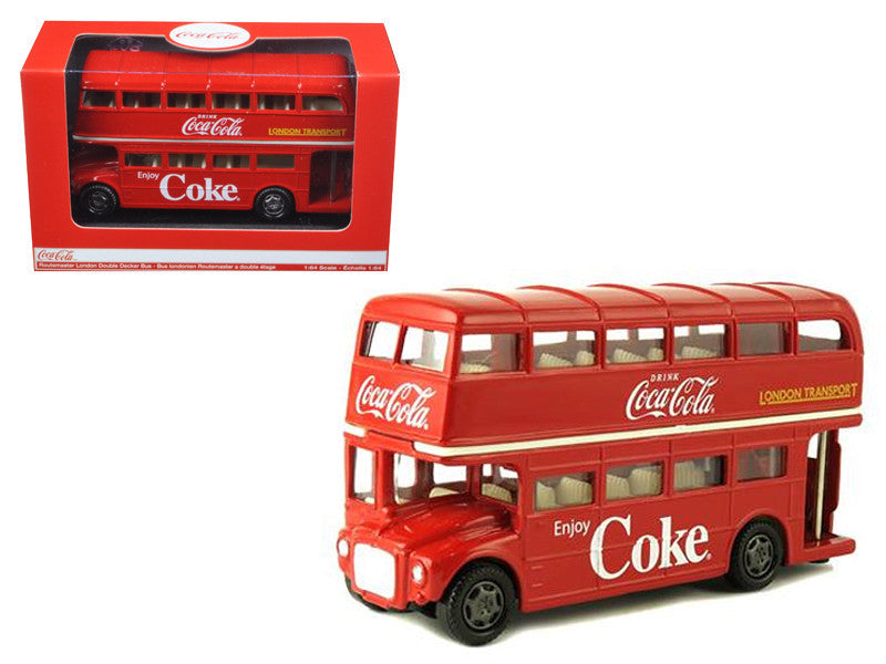 1960 Routemaster London Double Decker Bus Red "Coca-Cola" 1/64 Diecast Model by Motorcity Classics Motorcity Classics