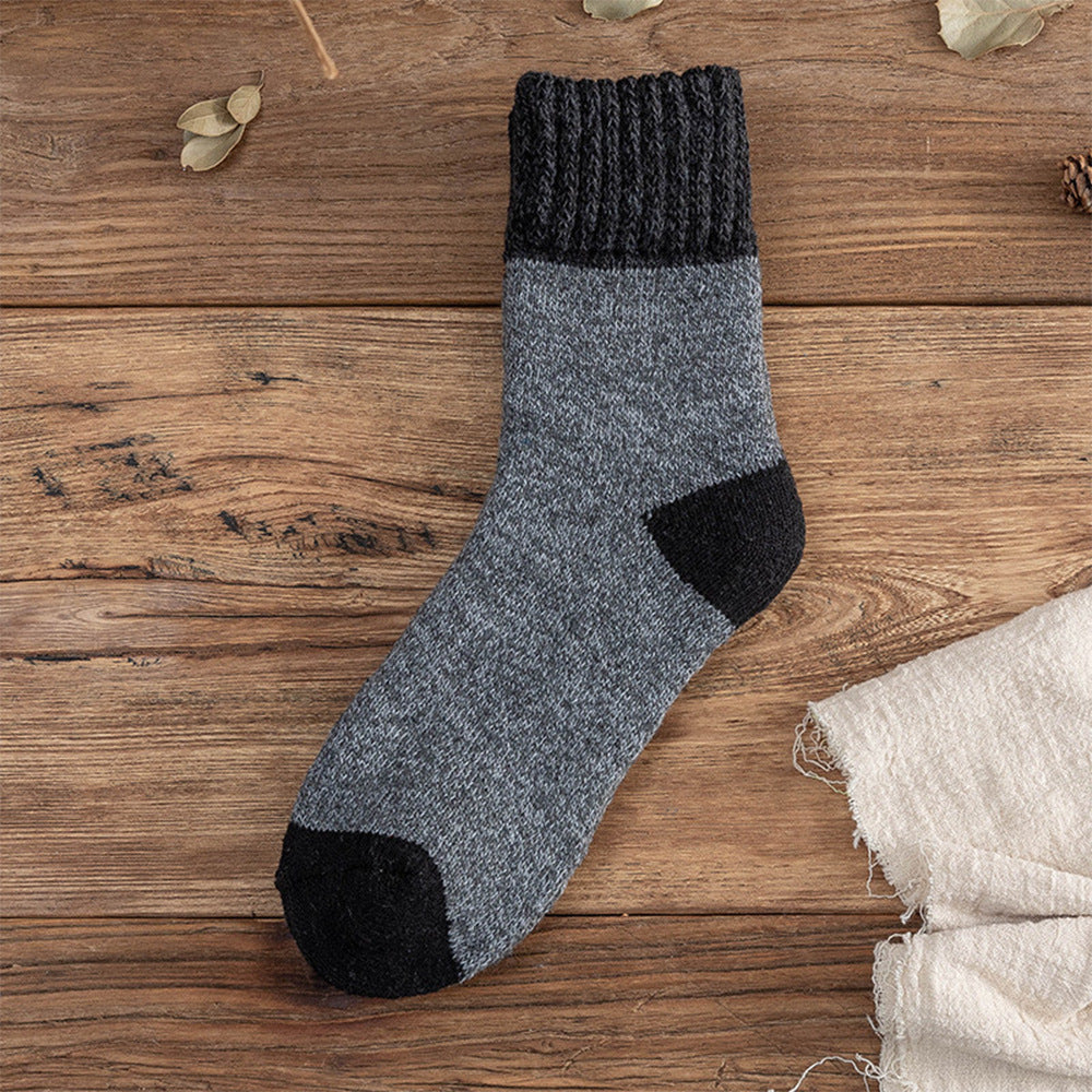 Men's Thick Wool Socks for Winter Warmth (Mid-Calf) Pi-Mart