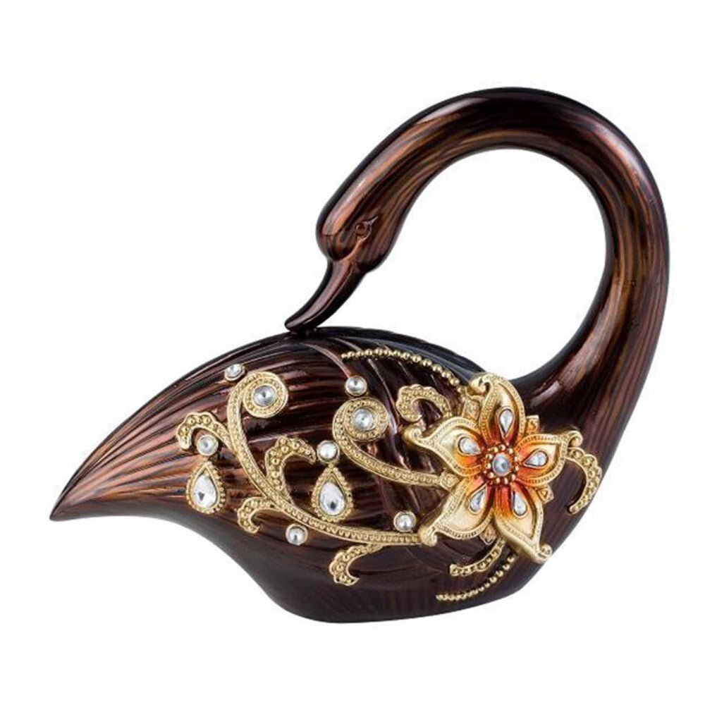 10" Bronze And Gold Polyresin Dove Statue Sculpture W2B