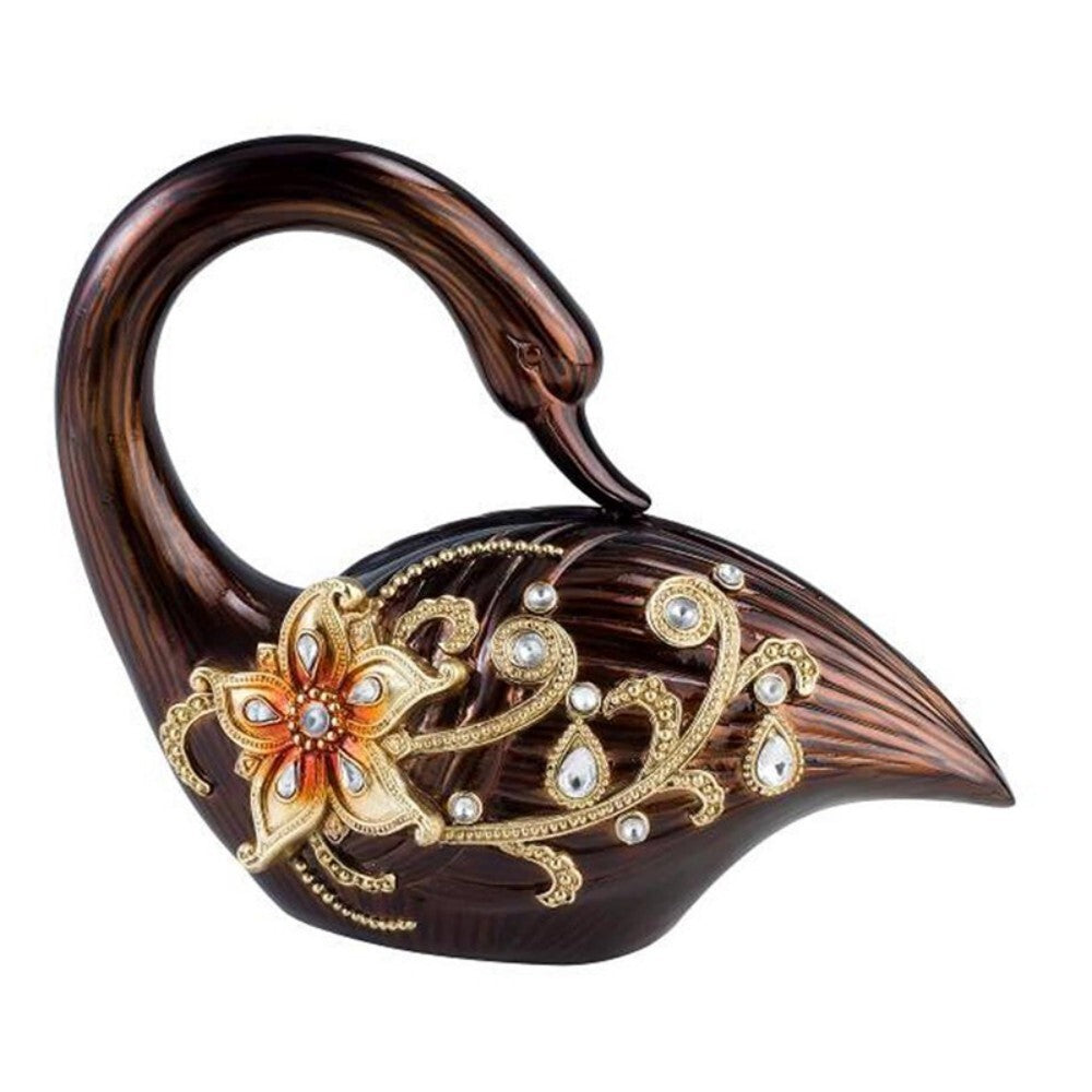 10" Bronze And Gold Polyresin Dove Statue Sculpture W2B