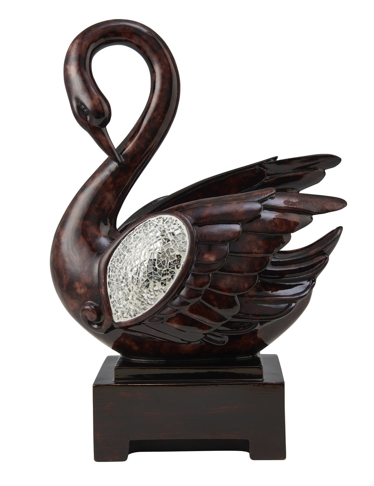 17" Marbleized Cherry Brown Dove Figurine Sculpture W2B