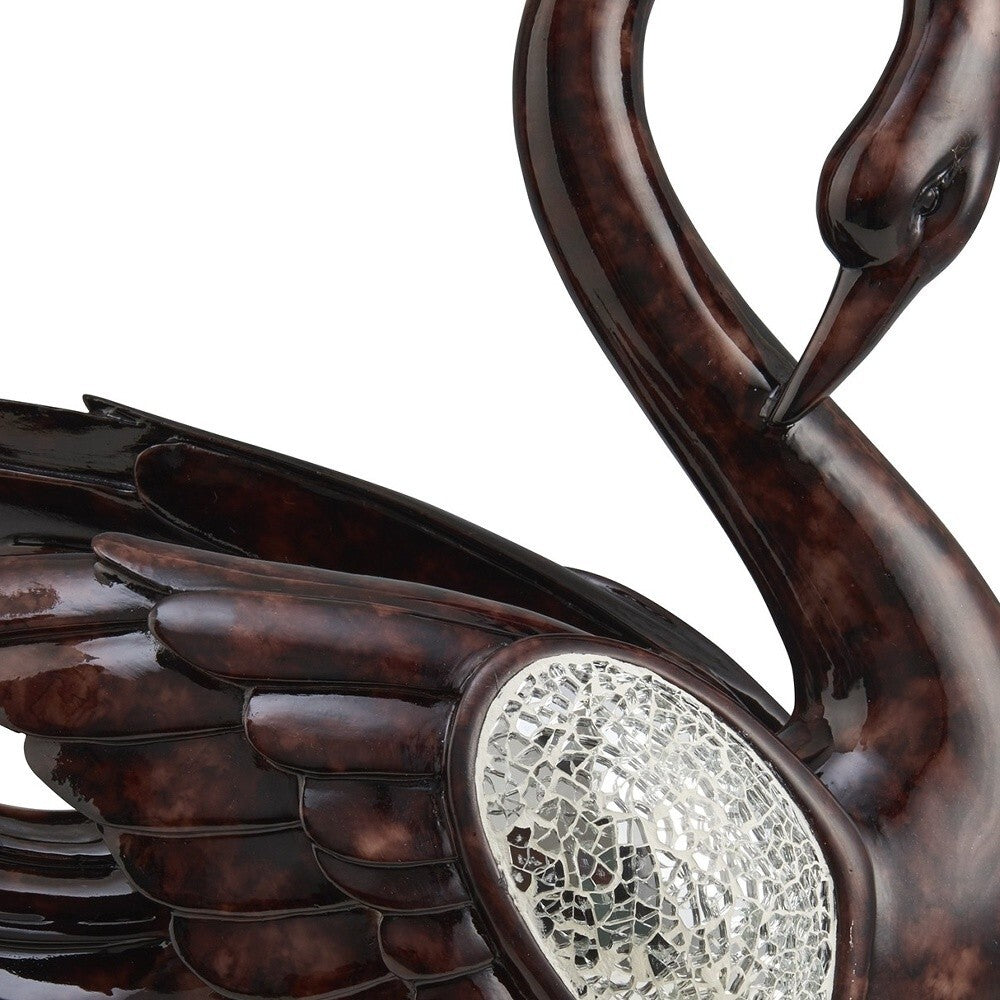 17" Marbleized Cherry Brown Dove Figurine Sculpture W2B