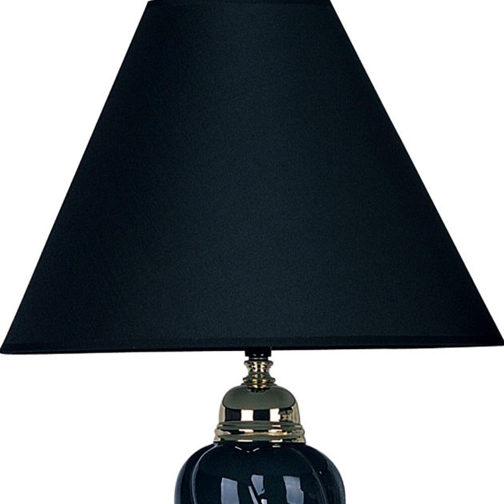 Gold and Navy Blue Table Lamp with Navy Blue Shade W2B