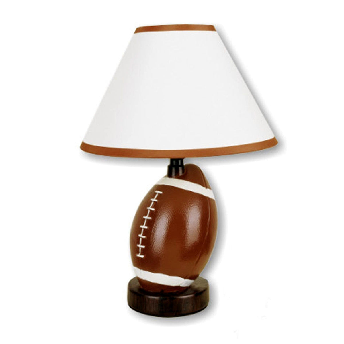 Football Shaped Table Lamp with White Shade W2B