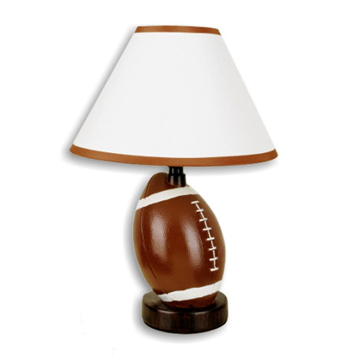 Football Shaped Table Lamp with White Shade W2B