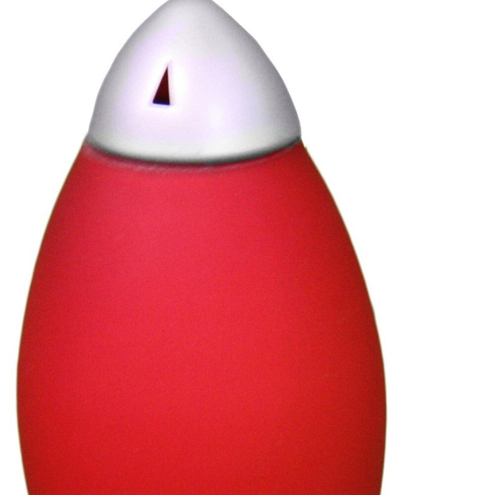 11" Red Acrylic Bedside Table Lamp With Red Shade W2B