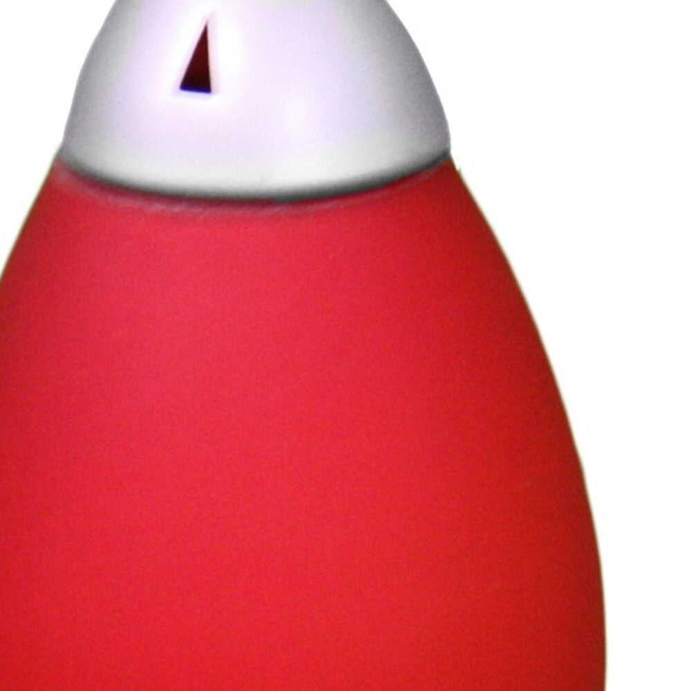 11" Red Acrylic Bedside Table Lamp With Red Shade W2B