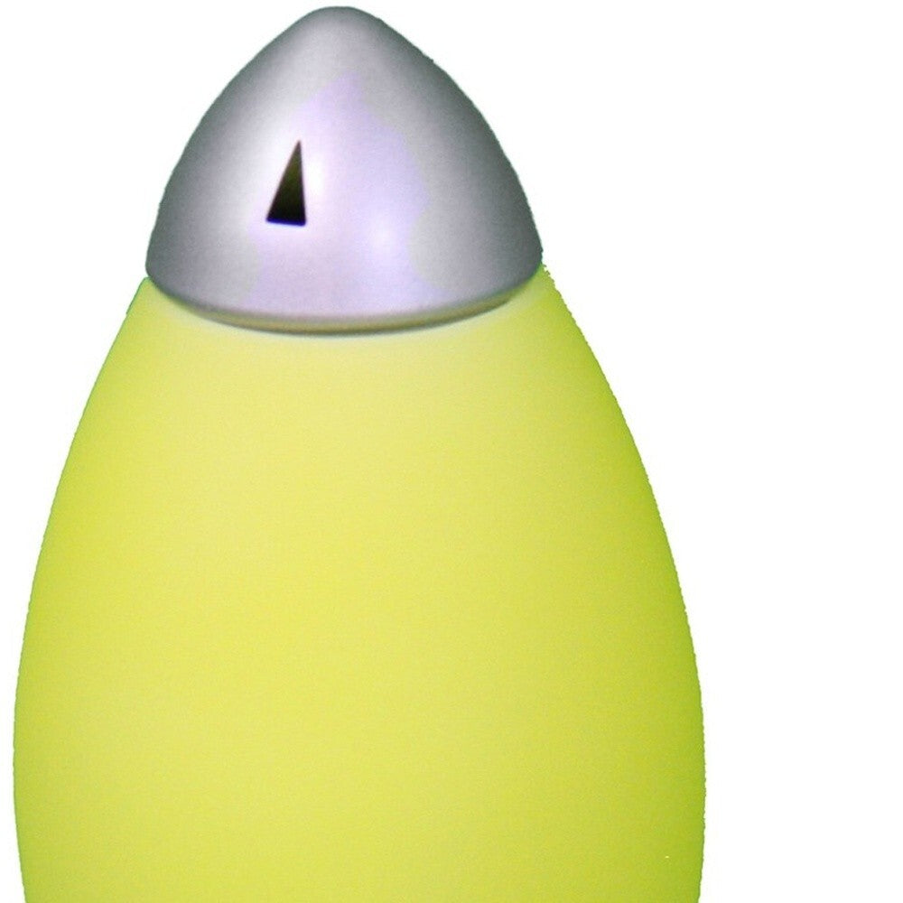 11" Yello Acrylic Bedside Table Lamp With Yellow Shade W2B