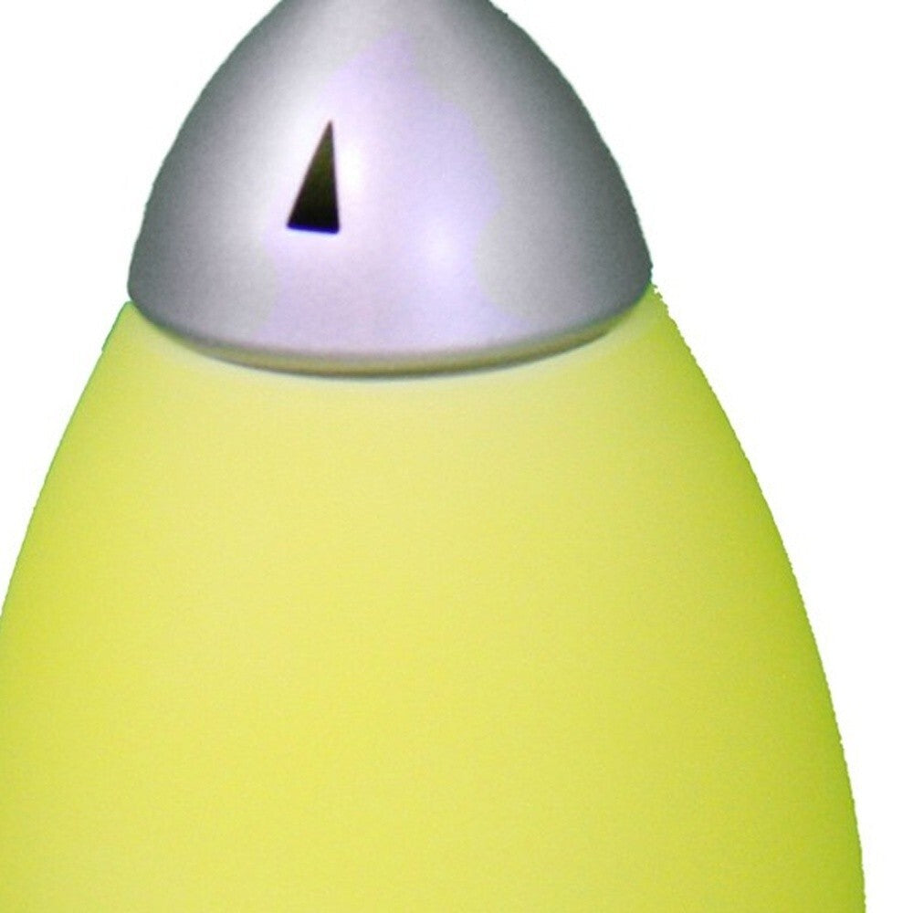 11" Yello Acrylic Bedside Table Lamp With Yellow Shade W2B