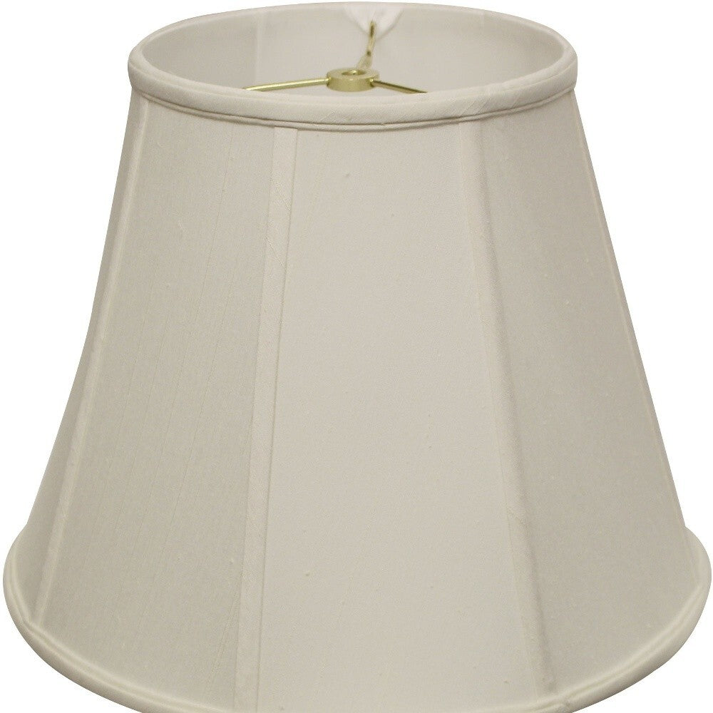 20" White Slanted Empire Monay Shantung Lampshade W2B