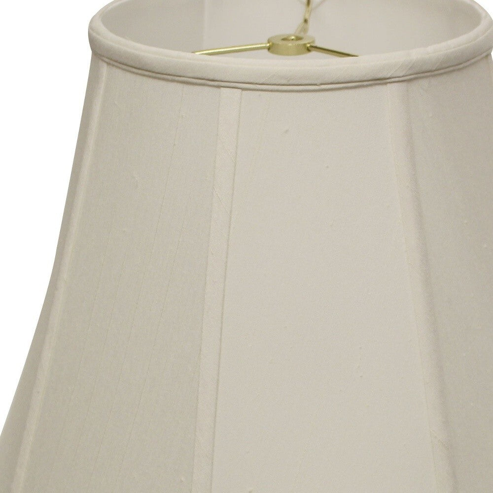 20" White Slanted Empire Monay Shantung Lampshade W2B