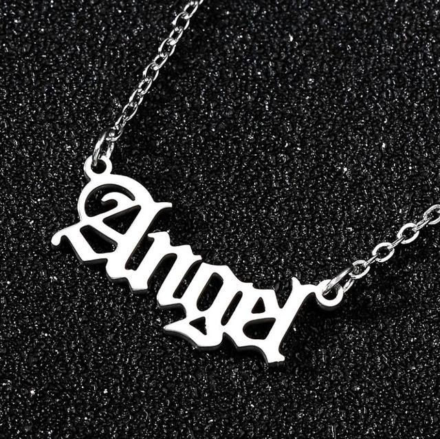 Hip Hop Rapper Letter Pendant Necklace