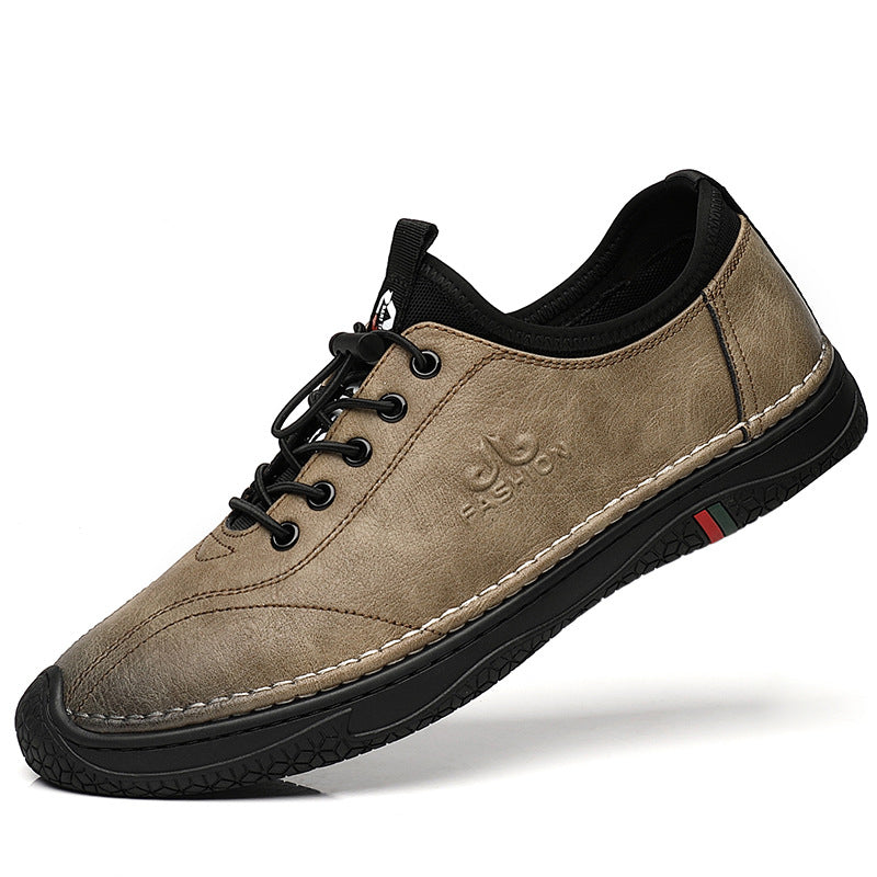 Men's Casual Shoes Men's Genuine Leather Autumn New Low-cut Cowhide Shoes Best YouTube Store