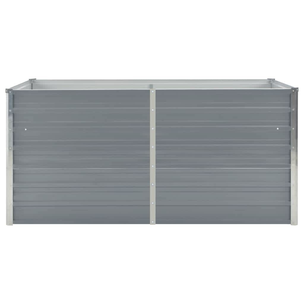 Raised Garden Bed 63"x31.5"x17.7" Galvanized Steel Gray W2B