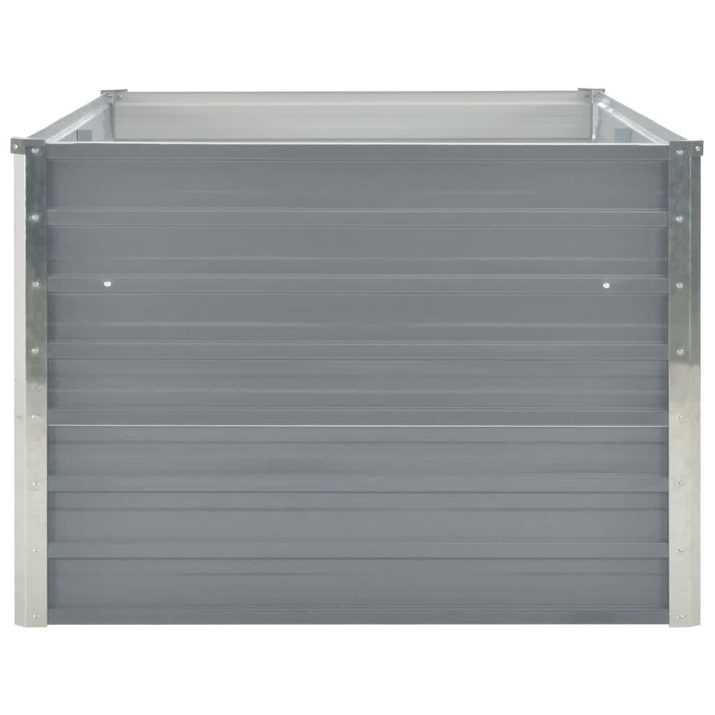 Raised Garden Bed 63"x31.5"x17.7" Galvanized Steel Gray W2B