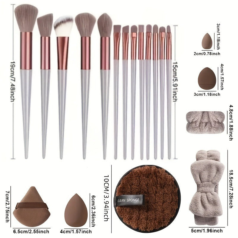 40-Piece Makeup Tool Set With Beauty Blender Soft Sponge Puffs LadyShow.Store