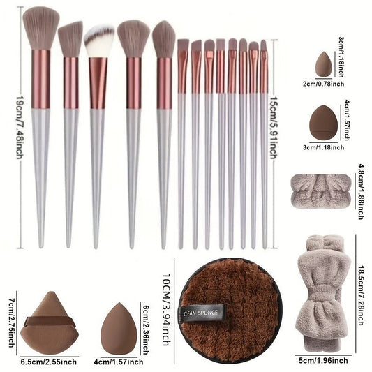 40-Piece Makeup Tool Set With Beauty Blender Soft Sponge Puffs LadyShow.Store