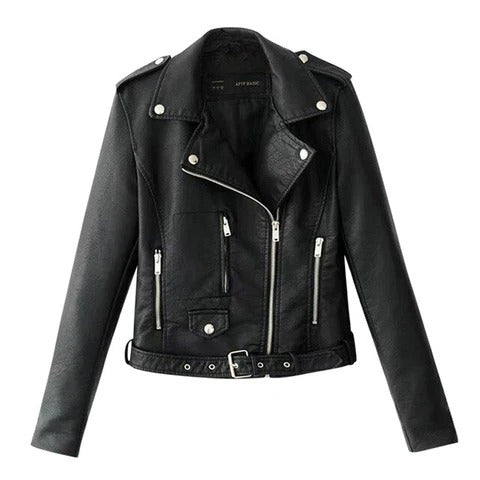 Slim-fit Motorcycle Pu Jacket All-match Slim Small Jacket