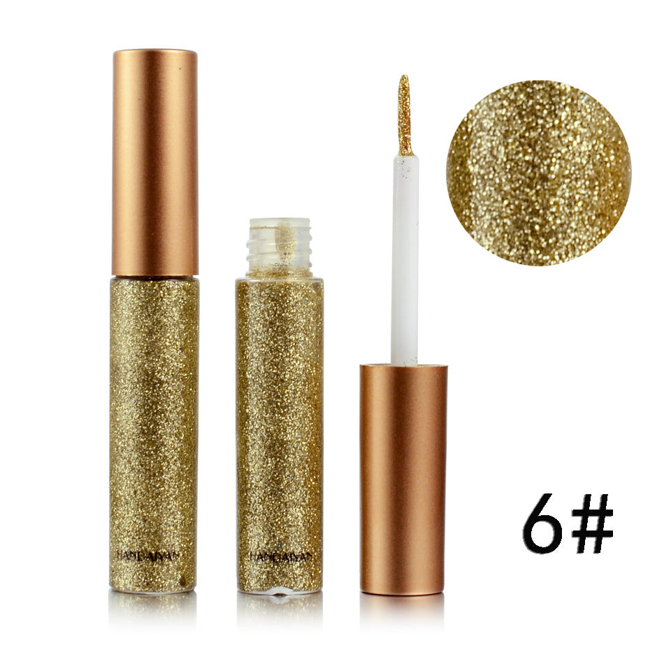 HANDAIYAN Brand 1 Pcs Glitter Liquid Eyeliner Pen 10 Colors Metallic Shine Eye Shadow & Liner Combination Pencil Eyes Makeup CJD