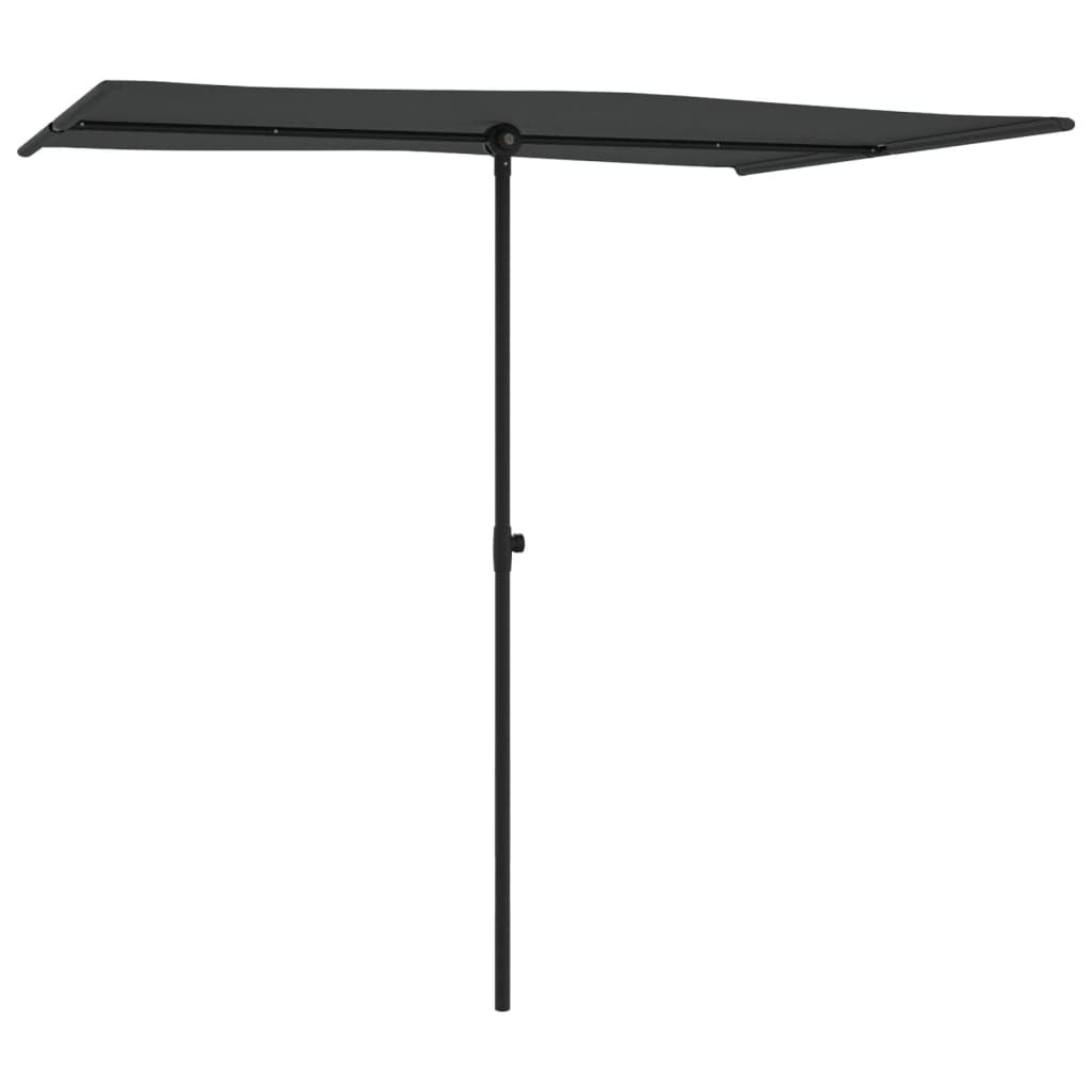 Garden Parasol with Aluminum Pole 6.6'x4.9'Anthracite W2B