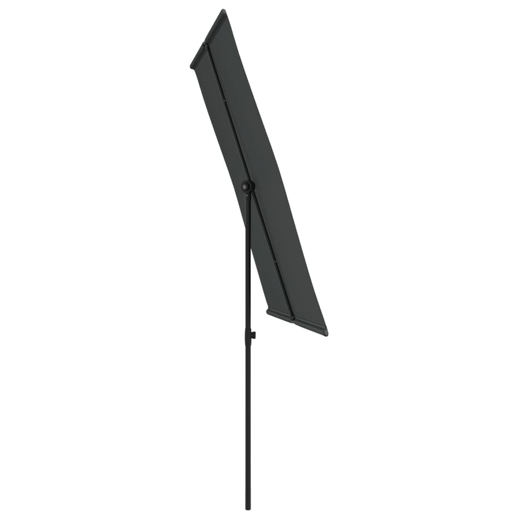 Garden Parasol with Aluminum Pole 6.6'x4.9'Anthracite W2B