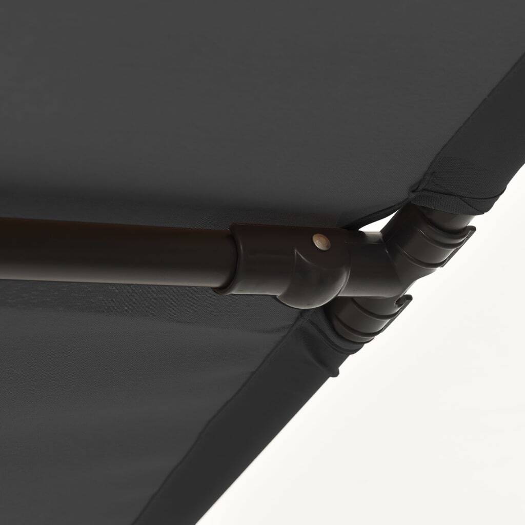 Garden Parasol with Aluminum Pole 6.6'x4.9'Anthracite W2B