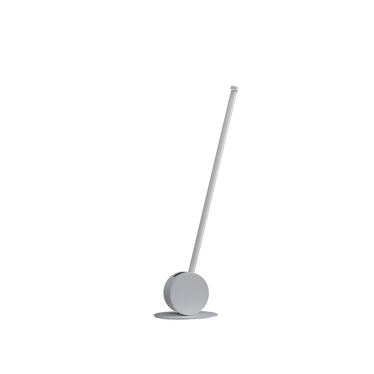 23" White Metal Leaning Stick LED Table Lamp W2B