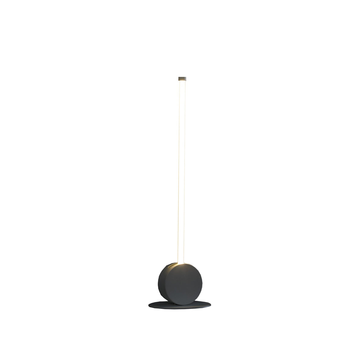 23" White Metal Leaning Stick LED Table Lamp W2B
