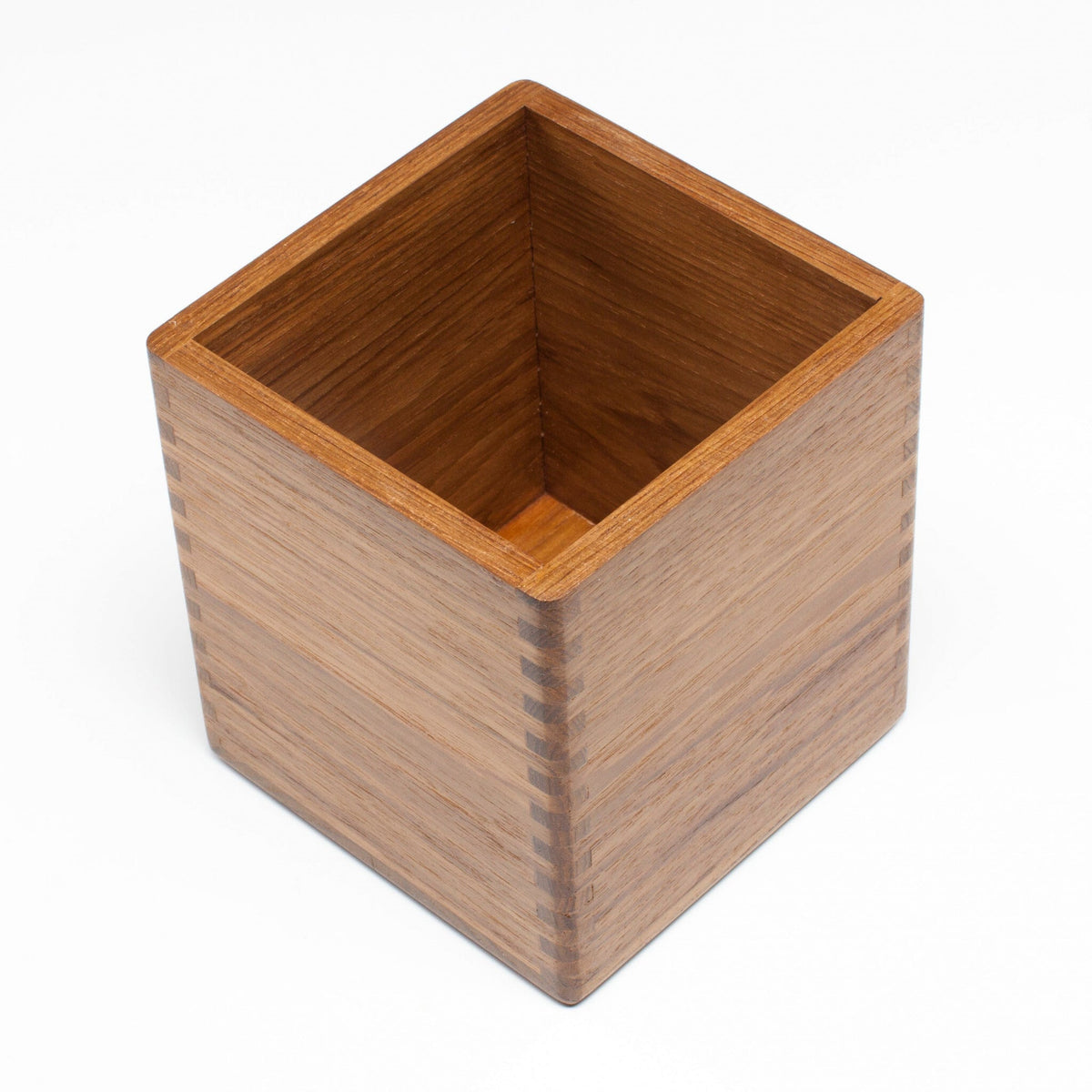 Traditional Solid Teak Square Tissue Box Cover W2B