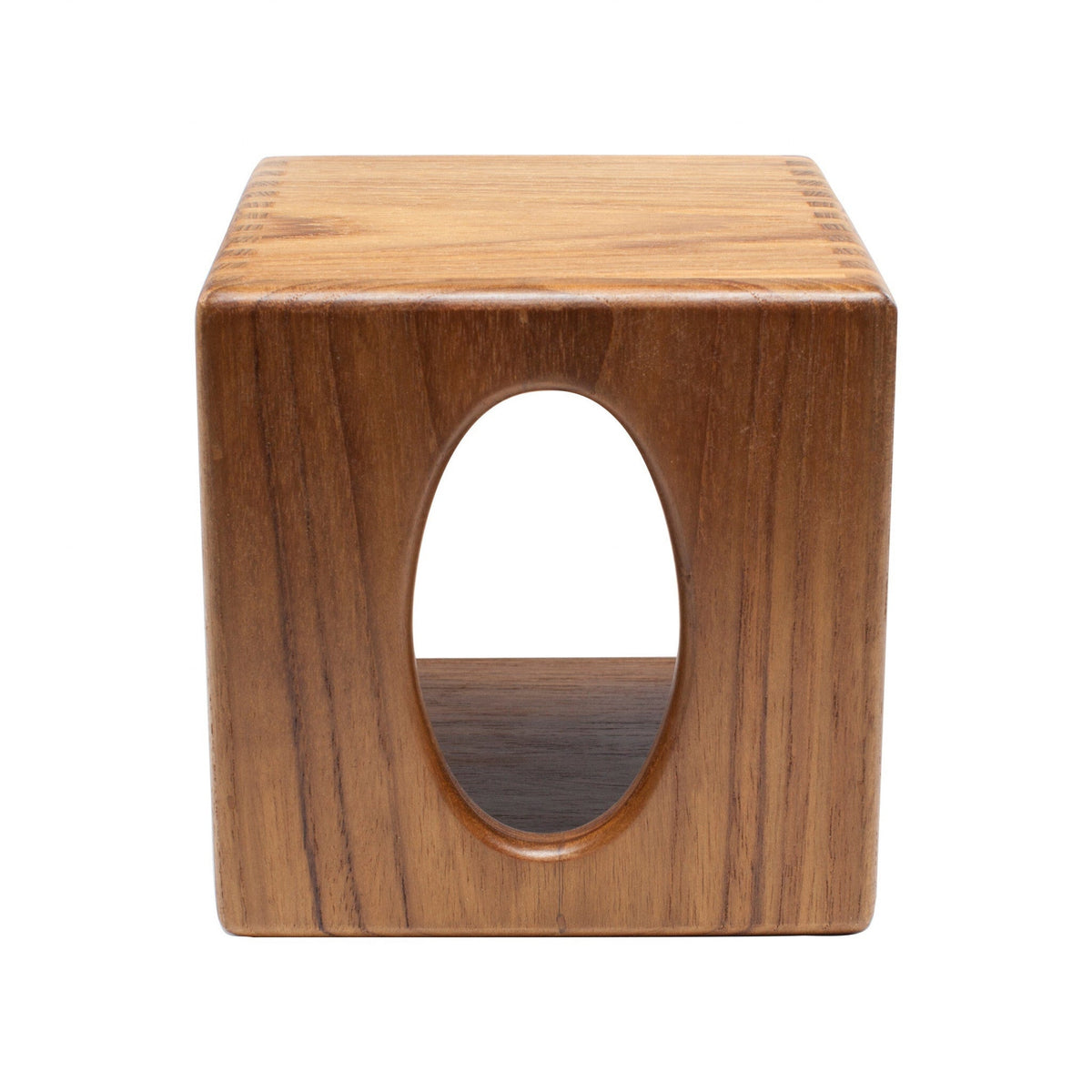 Traditional Solid Teak Square Tissue Box Cover W2B