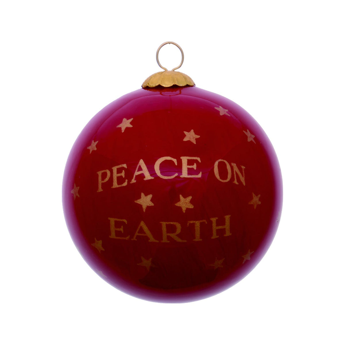 Peace on Earth Dove Hand Painted Mouth Blown Glass Ornament W2B