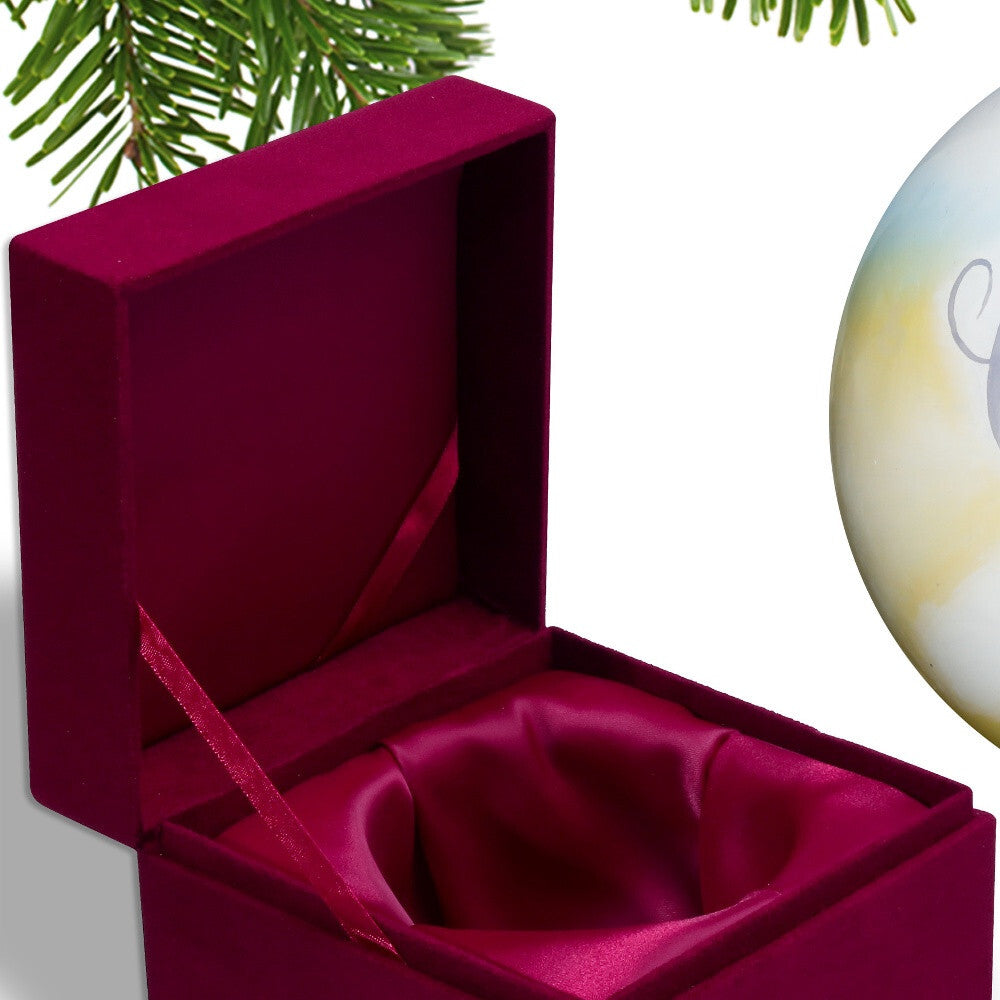 Smooth You are Loved, Little One Hand Painted Mouth Blown Glass Ornament W2B