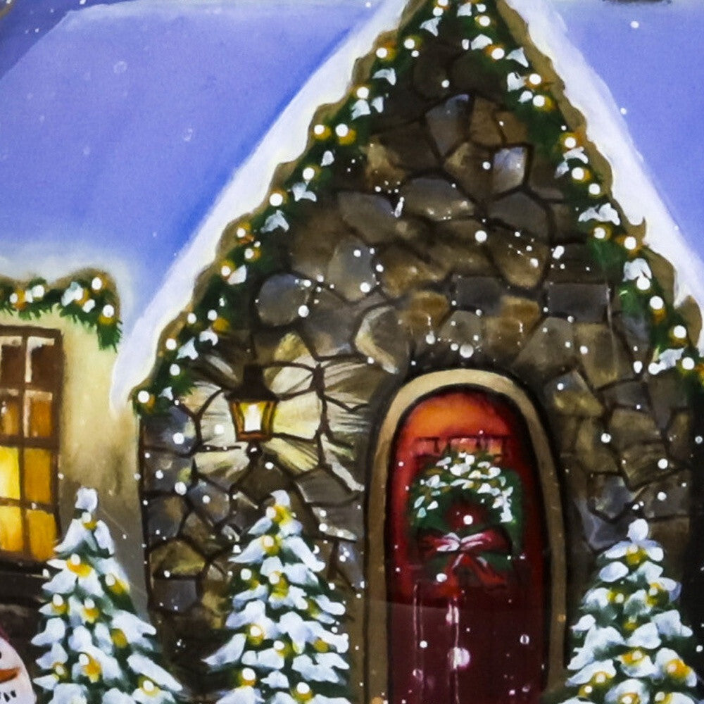 Home for Christmas Hand Painted Mouth Blown Glass Ornament W2B