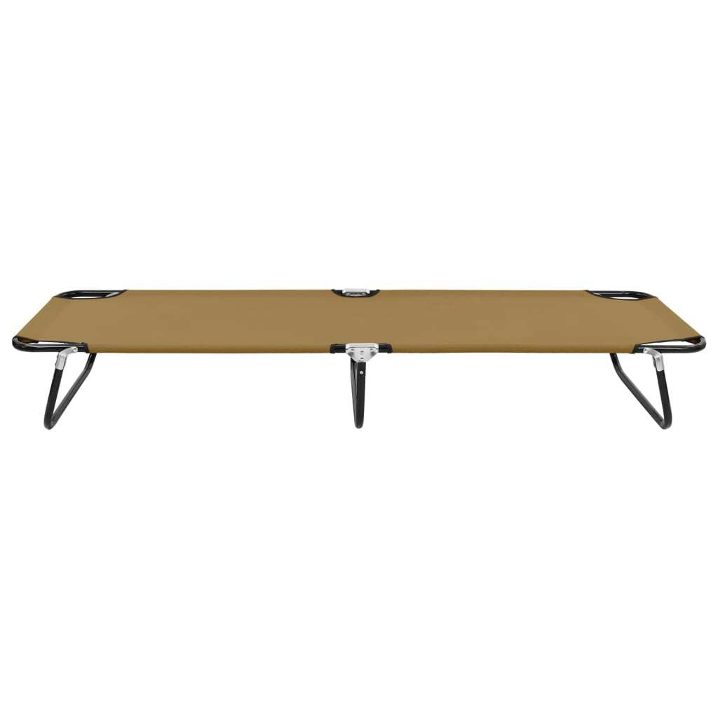 Folding Sun Lounger Taupe Steel W2B