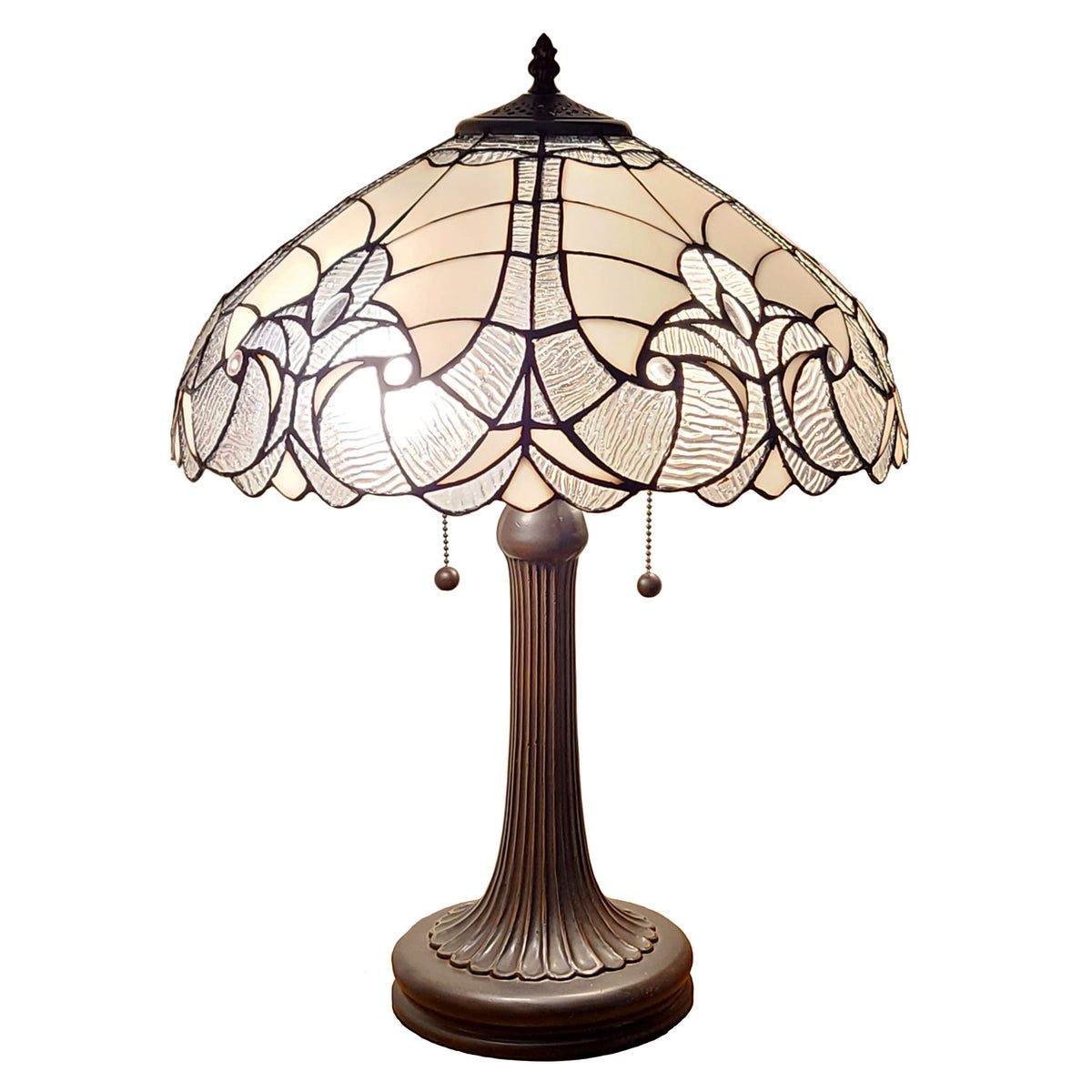 24" Dark Brown Metal Two Light Candlestick Table Lamp With Dark Brown Shade W2B