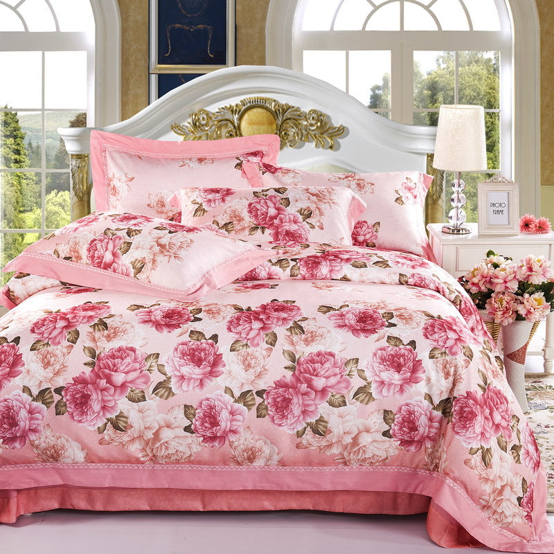 Pure cotton jacquard four-piece bedding