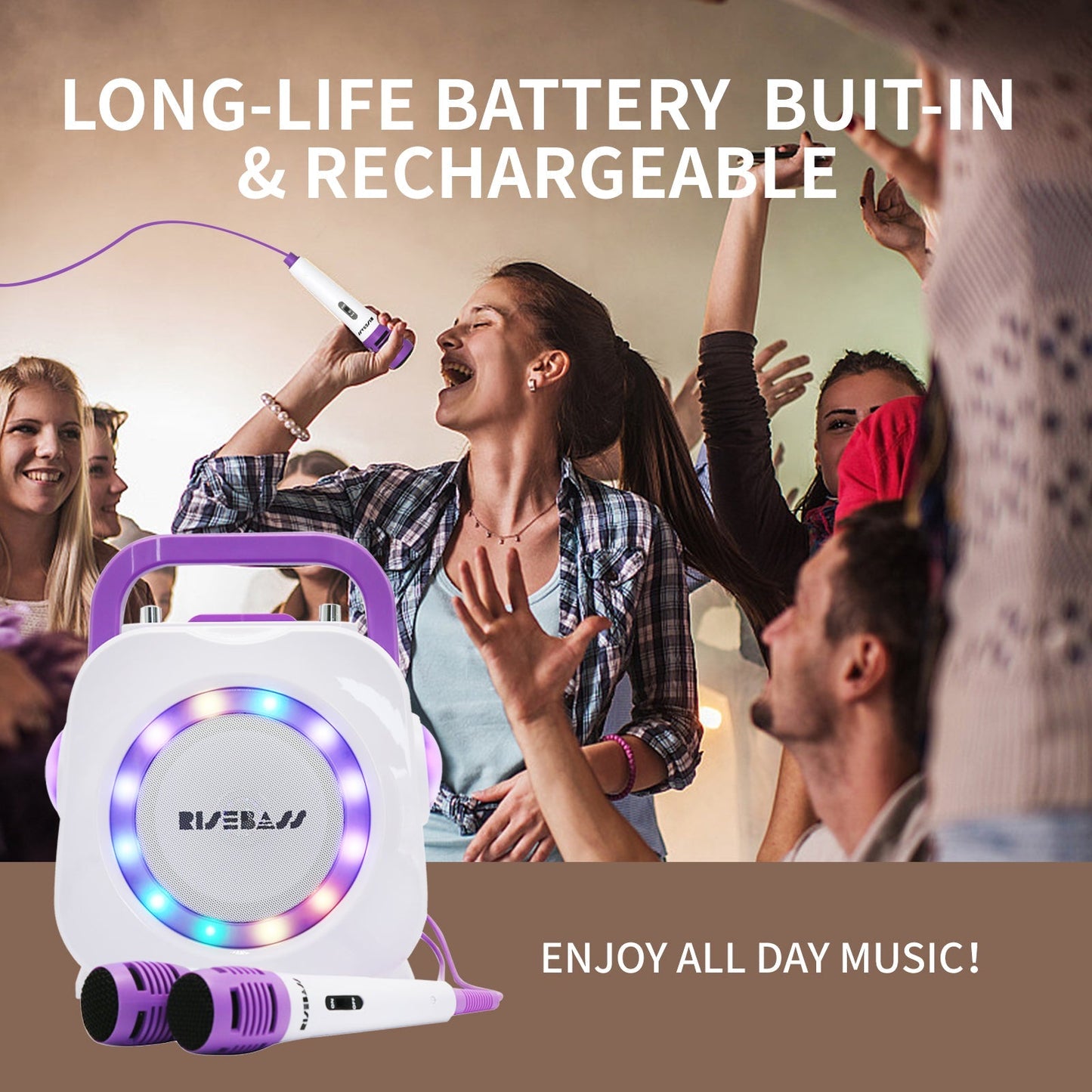 Karaoke Machine for Kids - Bluetooth Speaker with 2 Microphone - Portable Kids Karaoke Machine for Girls and Boys - Birthday Gift for Girls and Boys Ages 2 Years Old and Up. LuxuryLifeWay Online Store