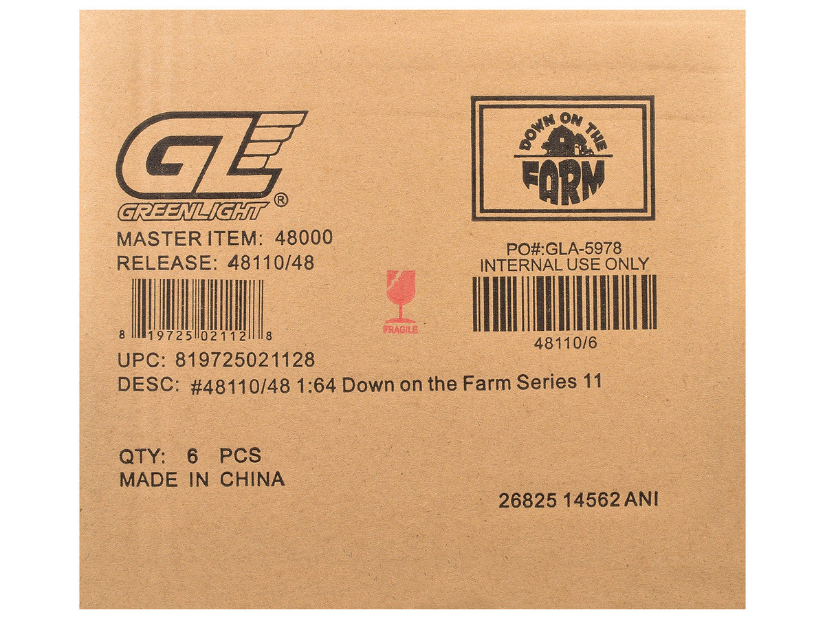"Down on the Farm" Series 11 Set of 6 pieces 1/64 Diecast Models by Greenlight Greenlight