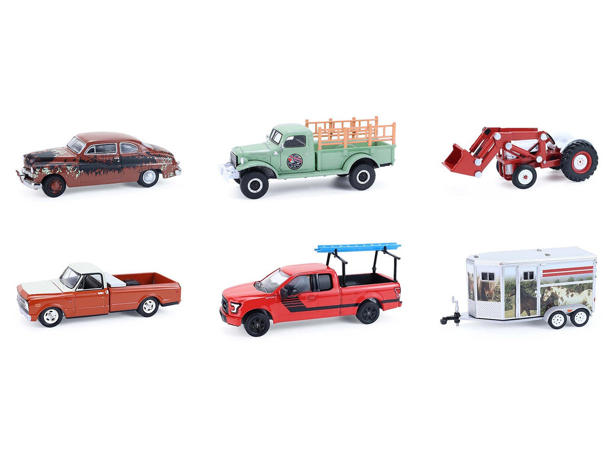 "Down on the Farm" Series 11 Set of 6 pieces 1/64 Diecast Models by Greenlight Greenlight