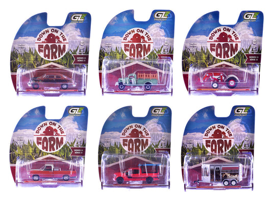 "Down on the Farm" Series 11 Set of 6 pieces 1/64 Diecast Models by Greenlight Greenlight